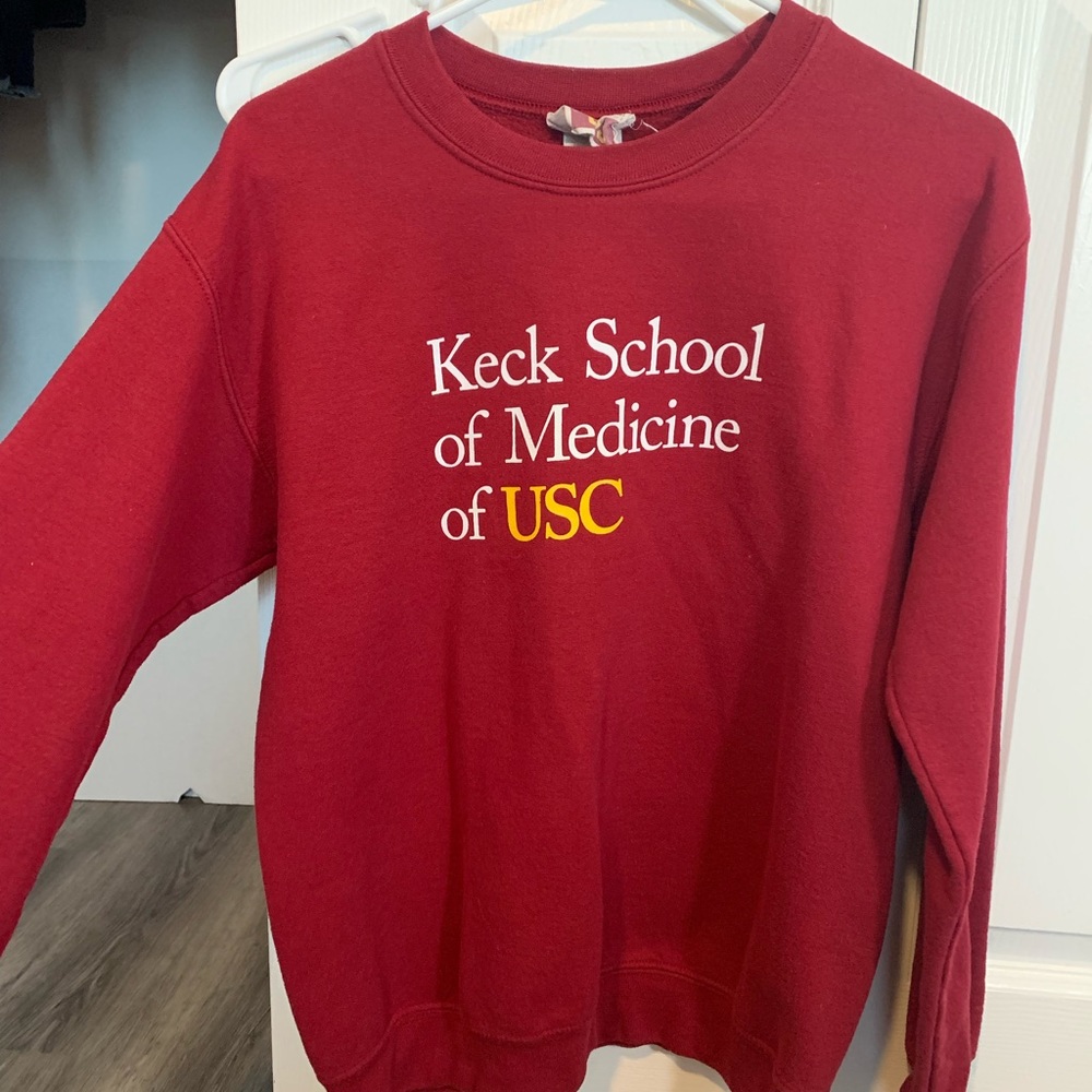 Keck School of Medicine USC Crewneck Sweater Red Small